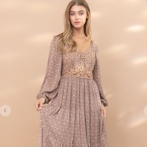 Gorgeous brown maxi dress